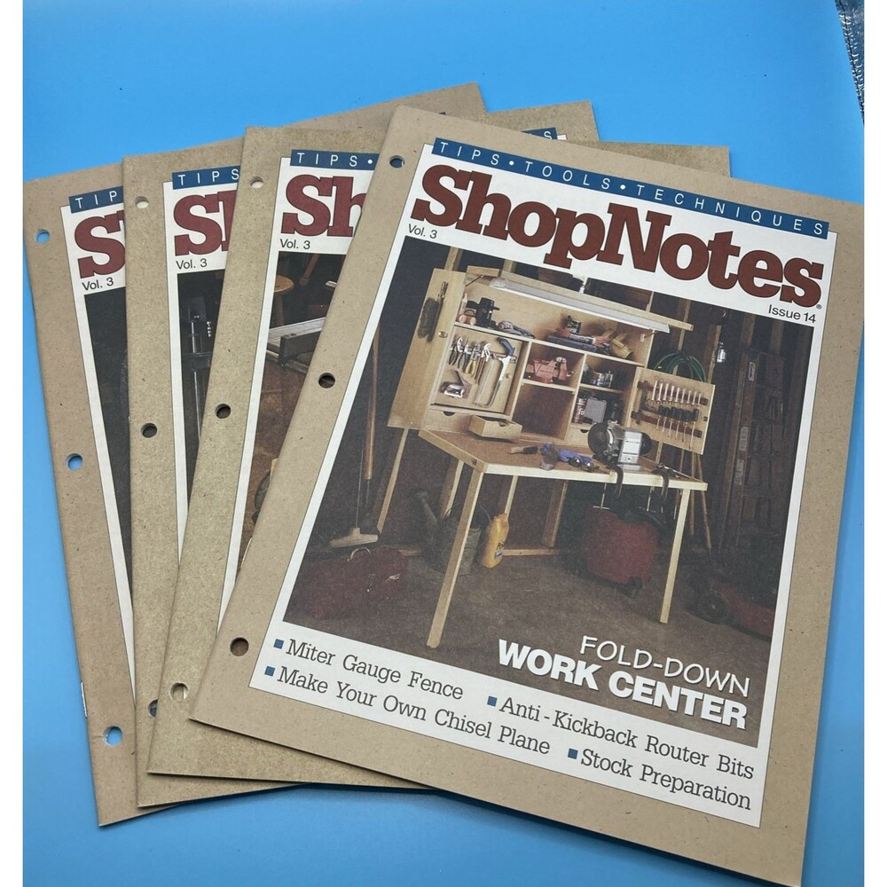 ShopNotes Magazine Lot of 4 VTG 1994 Woodworking Projects Tools Techniques DIY